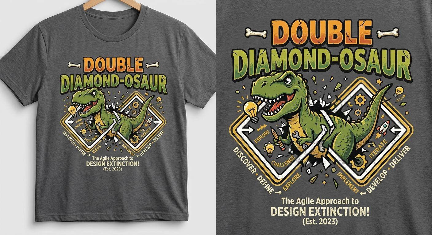 The Double Diamond-osaur t-shirt