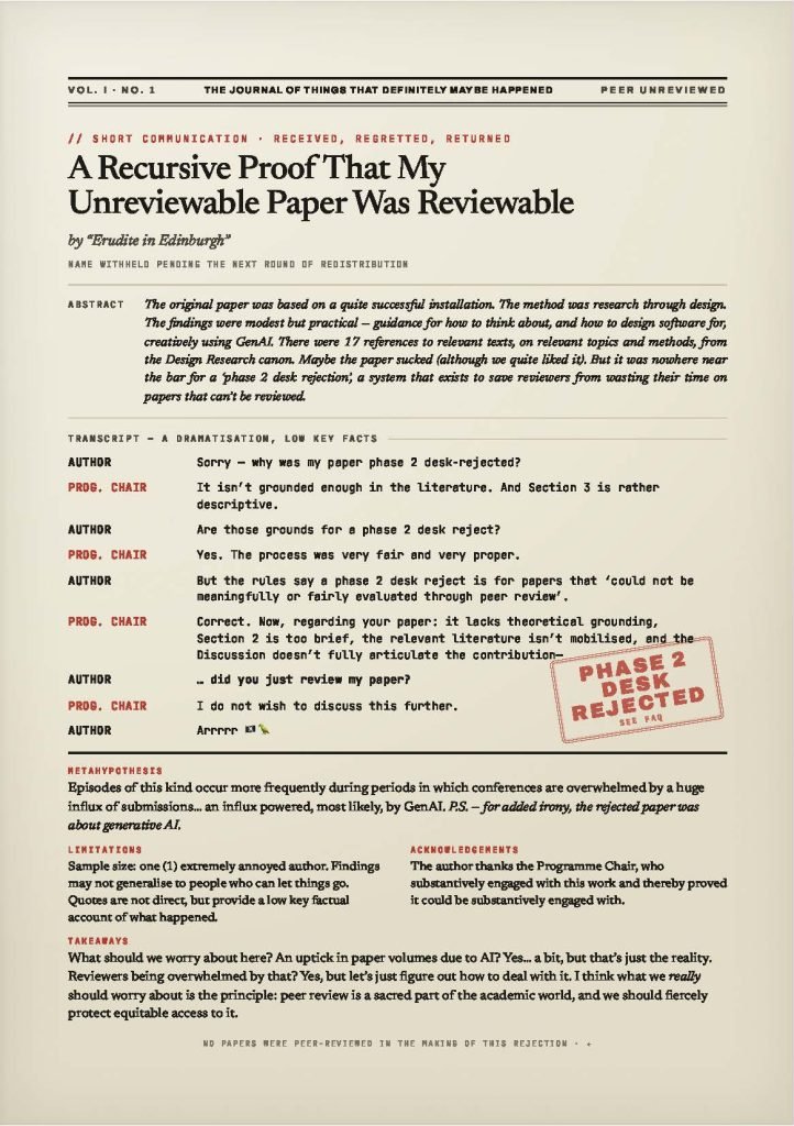 A Recursive Proof That My Unreviewable Paper Was Reviewable