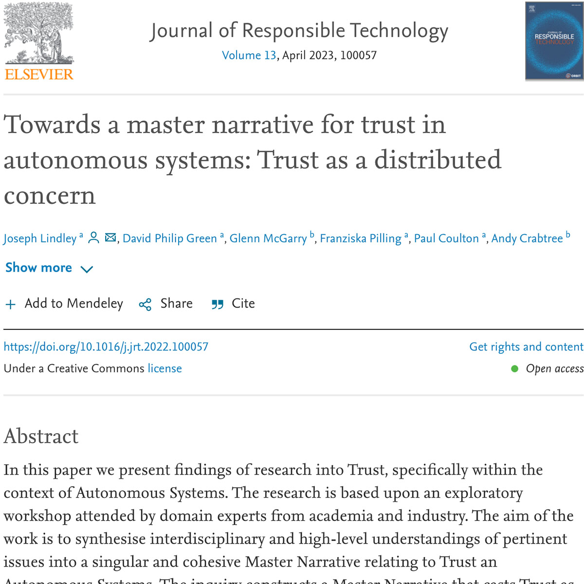 Trust as a distributed concern